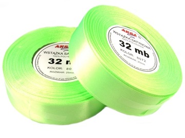 TASIEMKA WSTĄŻKA SATYNOWA *32m* 25mm GAT. I 8072