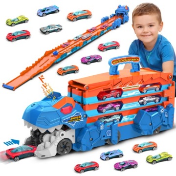 Nákladní Automobil Dinosaurus Tir Auto Autopřepravník Autíčko Autodráha 2V1 Velká 1.65 M