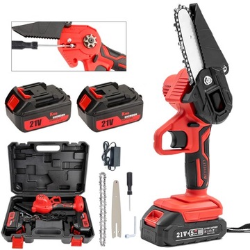 PIŁA ŁAŃCUCHOWA AKUMULATOROWA PILARKA 1280W 6 CAL 21V 2xAKU + 1x ŁAŃCUCH
