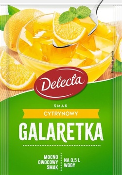 Galaretka Delecta mix 10 smaków do deserów, mleczna i klasyczna owocowa