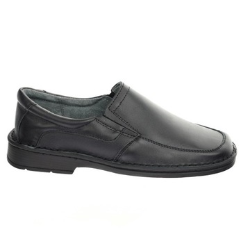 Skórzane buty garniturowe czarne półbuty męskie komfortowe Maximus ROZ. 43