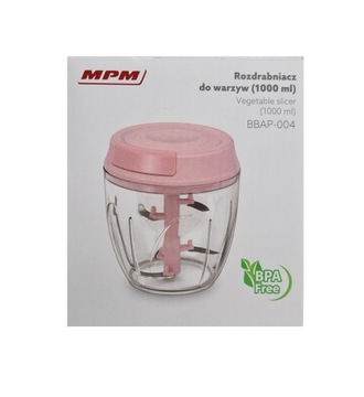 Измельчитель овощей MPM 1000 мл РОЗОВЫЙ