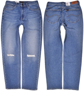 LEE spodnie HIGH straight blue CAROL _ W36 L30