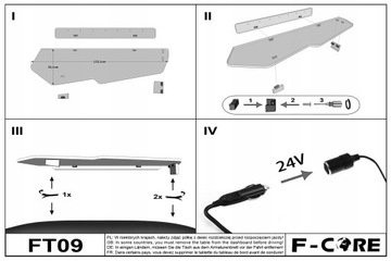 Полка кокпита TIR VOLVO FH 4 13-19 double LED для грузовика