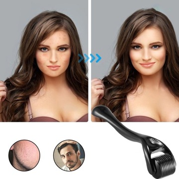 DERMA РОЛИКОВЫЙ МАССАЖЕР ДЛЯ ЛИЦА ДЛЯ БОРОДЫ 0,5/1,0/1,5 ММ 540 ТИТАНОВЫЕ ИГЛЫ