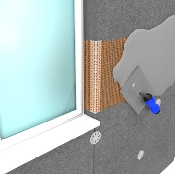 УГЛОВАЯ ЛЕНТА ПВХ С СЕТКОЙ 7х7 1,5 м