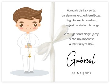 Podziękowania dla gości KOMUNIA na komunię