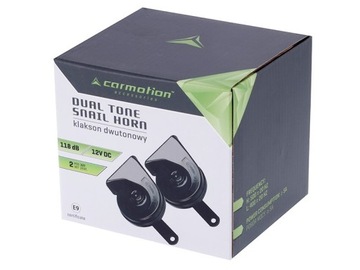2x KLAKSON SAMOCHODOWY DWUTONOWY SYGNAŁ DŹWIĘKOWY 12V 118dB BARDZO GŁOŚNY