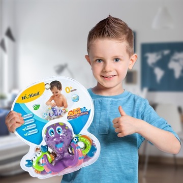 ИГРУШКА Осьминог ДЛЯ ВАННЫ ПЛАВАЮЩИЙ Осьминог РИНГО С ВОДОЙ ВАННЫ