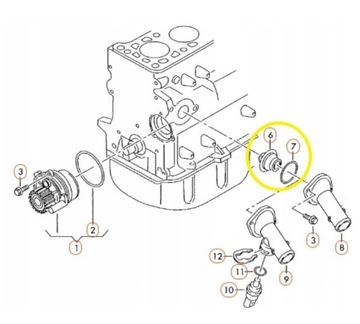 TERMOSTAT AUDI A3 8L1 A4 B5 B6 B7 1.9TDI 2.0TDI OE