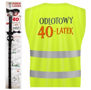 LASKA Z DZWONKIEM I KAMIZELKA 40latka NA URODZINY DLA MĘŻA PREZENT TATY