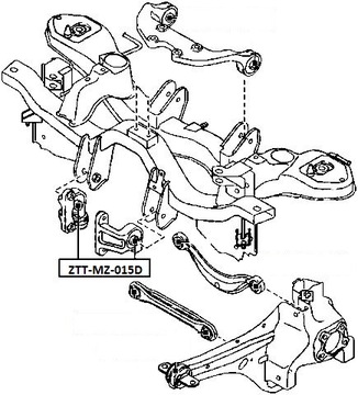 ВТУЛКА ДИФФЕРЕНЦИАЛА ПЕРЕДНЯЯ НИЖНЯЯ MAZDA CX7 CX-7 06- ER