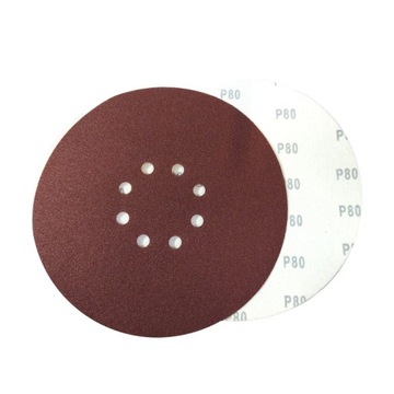Krążki rzep 225 mm P 80 papier ścierny 10 szt otworami otwory krążek żyrafa