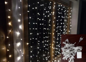 Kurtyna świetlna LED - 6x3m zimny biały+pilot