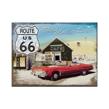 MAGNES na Lodówkę 6x8 ROUTE 66 CADILAC Eldorado