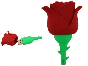 PENDRIVE USB SZYBKI FLASH DRIVE ULTRA PAMIĘĆ ZAWIESZKA PREZENT RÓŻA 64GB