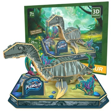 Puzzle 3D Edukacyjne Plesiosaur Pradawny Świat Premium Dzieci Dorośli 29el.