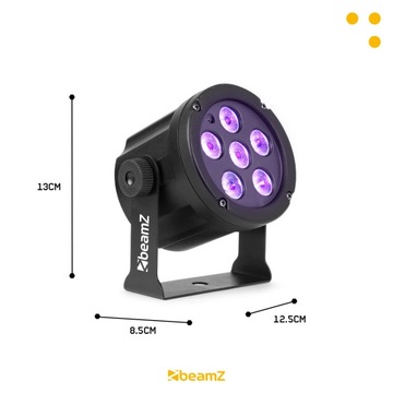 Reflektor Ultrafiolet SlimPar30 6x 2W IRC