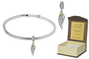 Bransoletka srebrna + CHARMS GRATIS 18 cm B149