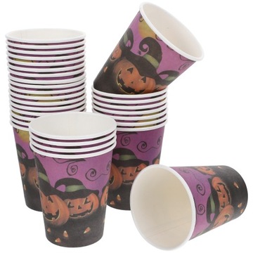 Kubki papierowe Halloween Jednorazowe