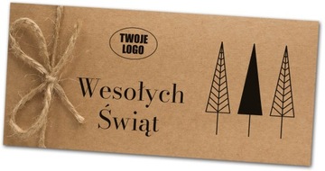 Rustykalne życzenia świąteczne gwiazdkowe z LOGO