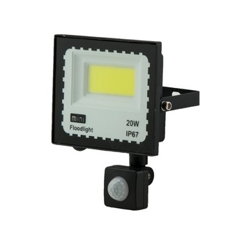 HALOGEN NAŚWIETLACZ LED COB 20W Z CZUJNIKIEM RUCHU