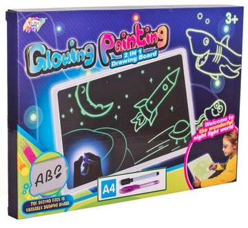 УЧЕБНАЯ ДОСКА ЖИВОПИСЬ СО СВЕТОМ 2В1 ШАБЛОНЫ