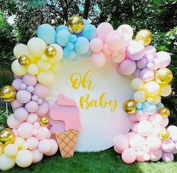 GIRLANDA ZESTAW 133 BALONÓW URODZINY ROK chrzest