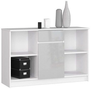 KOMODA SZAFKA DRZWI SZUFLADY MEBLE POŁYSK 120 cm