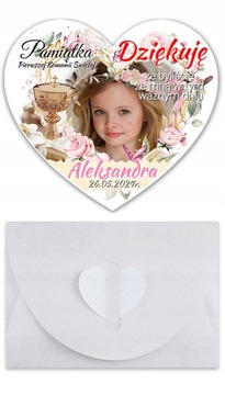 Благодарность гостям Первое Причастие Крещение День Рождения Годик МАГНИТ + КОНВЕРТ