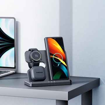 Беспроводное индуктивное зарядное устройство Подставка для зарядки часов-телефона