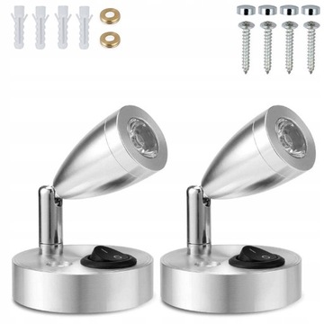 2SZT 12V REFLEKTOR LAMPA LED KINKIETY DO CZYTANIA