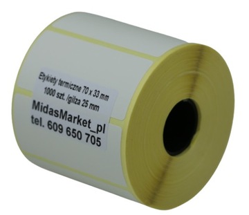 SAMOPRZYLEPNE ETYKIETY 70x33 /1000 MidasMarket_pl