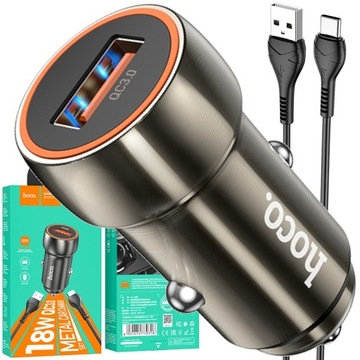 MOCNA SZYBKA ŁADOWARKA QuickCharge 3.0 18W z kablem USB Typ Typu C USB-C