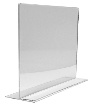 Горизонтальная подставка Т-образного типа из оргстекла. Меню из оргстекла А5