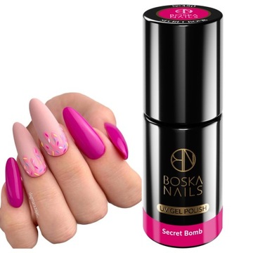 LAKIERY HYBRYDOWE MOCNY RÓŻOWY BOSKA NAILS 6 ML