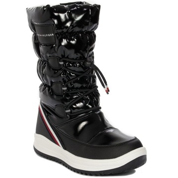 Śniegowce damskie wodoodporne Tommy Hilfiger T3A6-33069-1669999 BLACK R.35