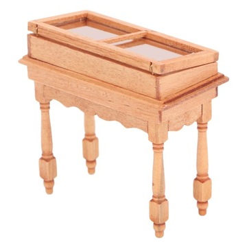 Миниатюрная витрина для кукольного домика с откидной верхней крышкой Е4