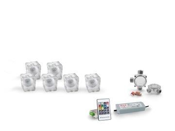 6x Świecąca Kostka Brukowa LED Creativ 6x7x8 RGB