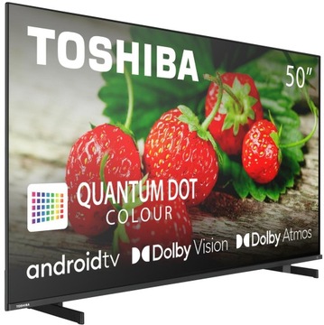 Телевизор QLED 50 дюймов TOSHIBA 50QA5D63DG UHD 4K Smart HDR10+ AndroidTV WiFi Bluetooth