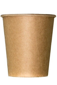 БУМАЖНЫЕ СТАКАНКИ 250МЛ ДЛЯ КОФЕЙНЫХ НАПИТКОВ КРАФТ 100ШТ.