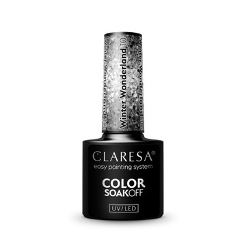 CLARESA Гибридный лак NEW SILVER GLITTER