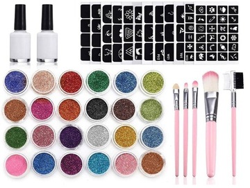 Блестящие татуировки для детей, моющиеся, набор XXL, 120 шаблонов + БЕСПЛАТНО!