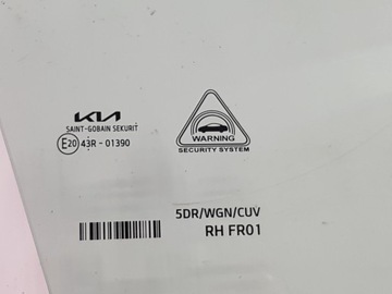 KIA X-CEED XCEED SKLO (OKNO) DVEŘE PŘEDNÍ PRAVÝ 22R.