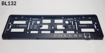 Черная карбоновая рамка INOX для автомобильных номеров