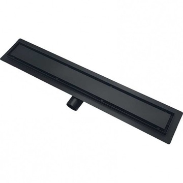 Odpływ liniowy czarny mat 2 w 1 80cm Sanitline