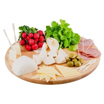 Deska Obrotowa Drewniana do Serwowania Serów Patera Przekąski Pizza 30cm