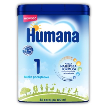 Молоко адаптоване стартове від народження в порошку HUMANA 1 5HMO 750 г
