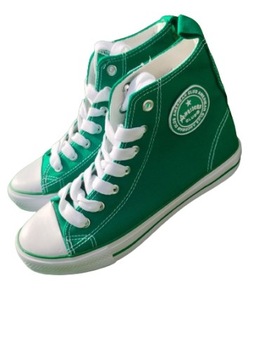 Tenisówki TRAMPKI wysokie AMERICAN CLUB zielone GREEN 39