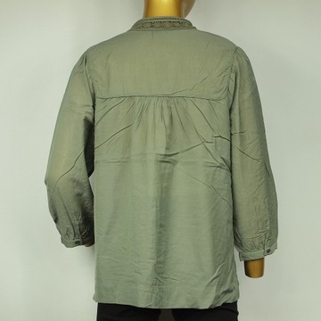 4080 H&M _ Zapinana bluzka stójka khaki jak nowa _ 46